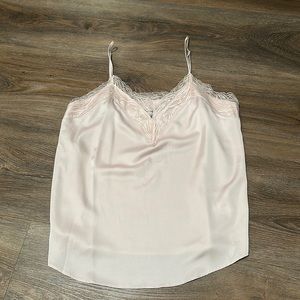 Satin Tank Top w/ lace